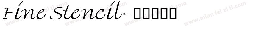 Fine Stencil字体转换